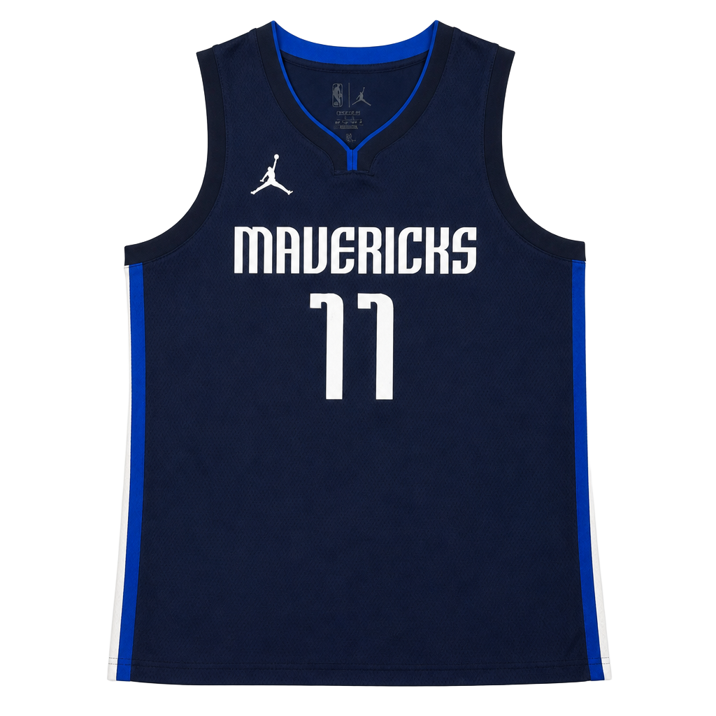 Luka Dončić Dallas Mavericks Jordan Brand Statement Edition Navy Swingman Jersey 1