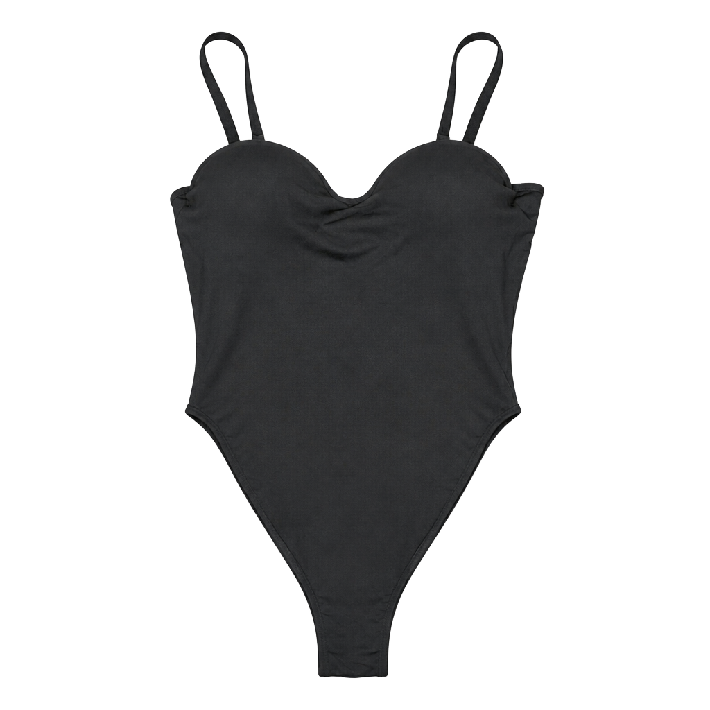 Fashion Nova Taylor Sweetheart Padded U-Wire Sleeveless Bodysuit - Black 1