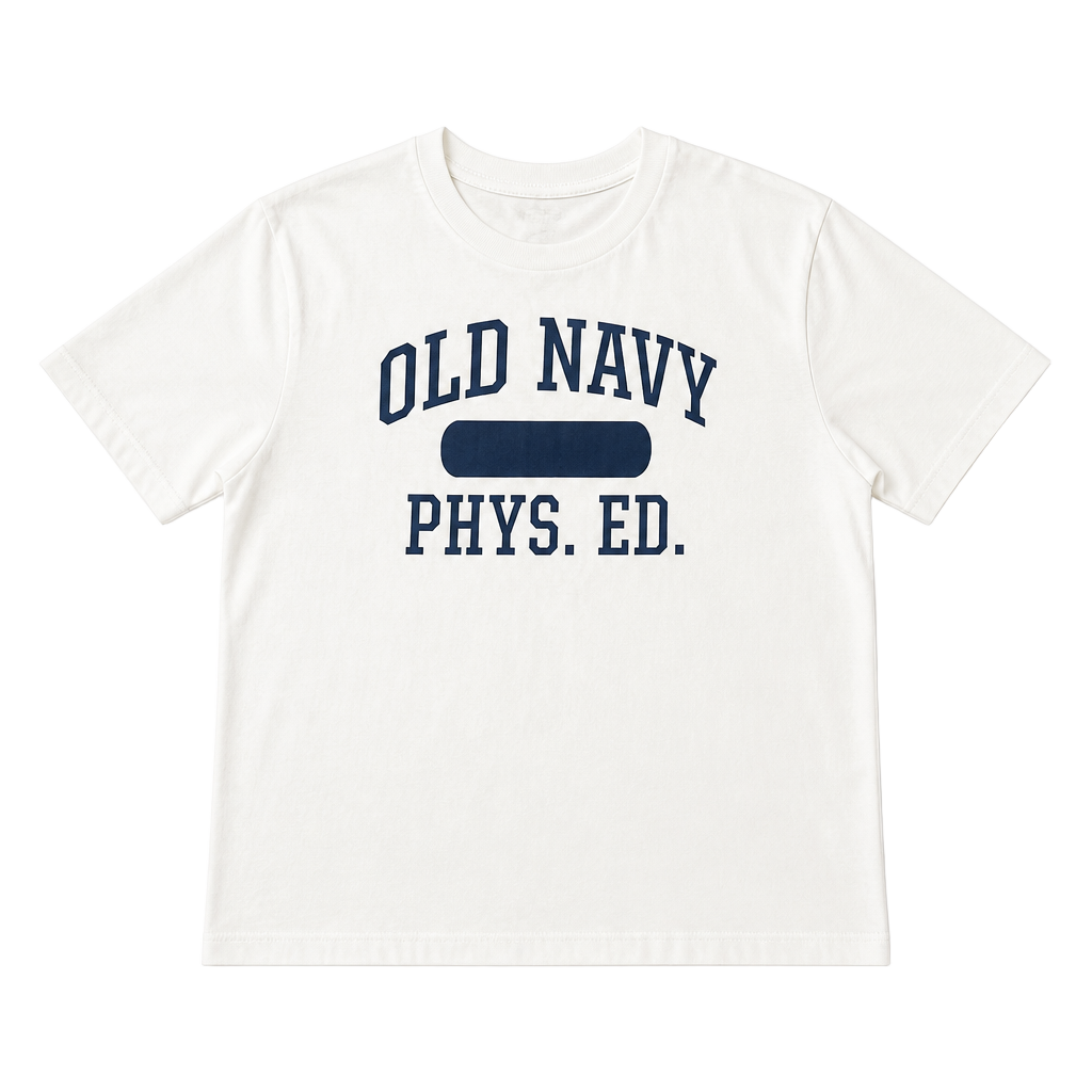 Old Navy Phys. Ed. Vintage Style Logo Graphic T-Shirt Men's XL 1