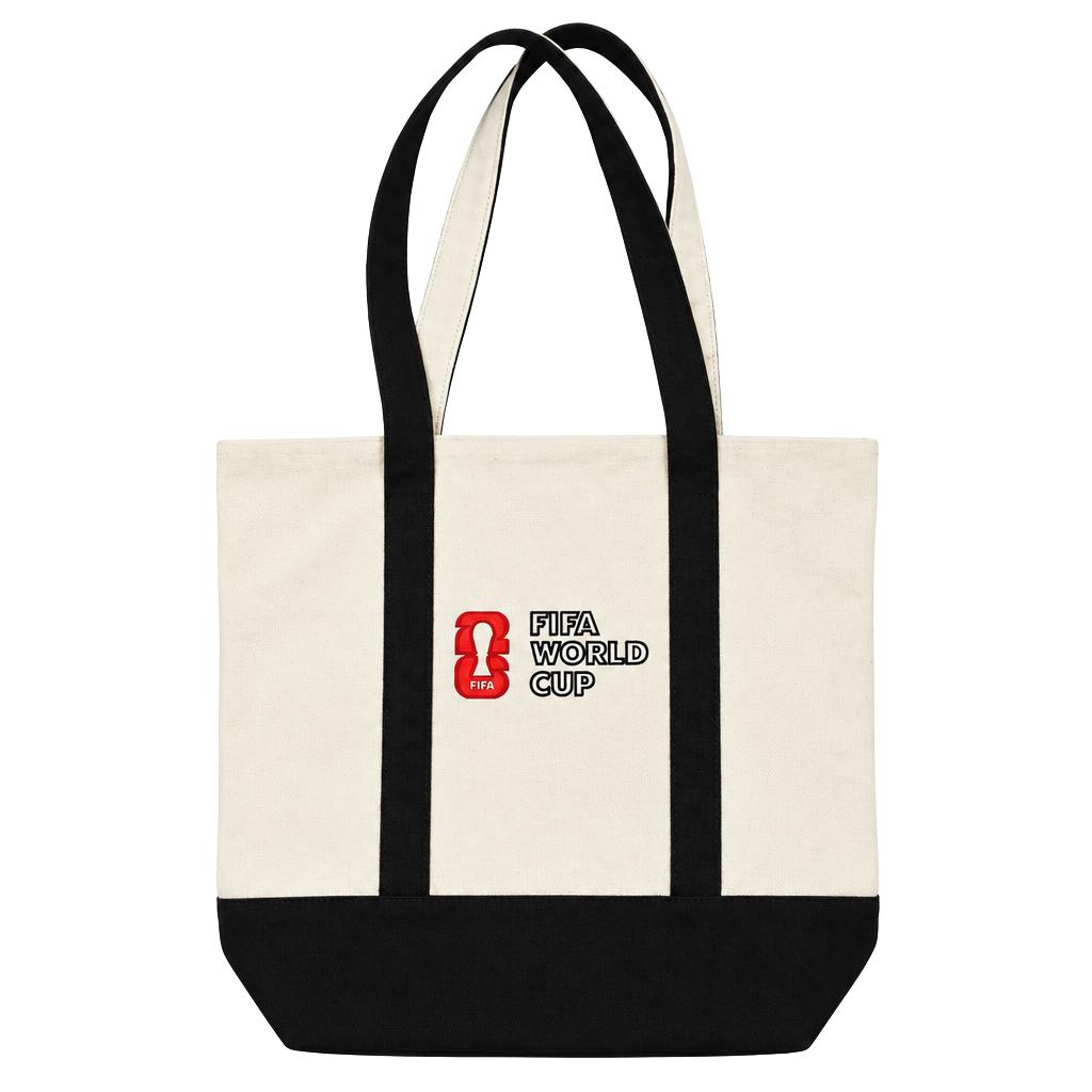 FIFA World Cup Canvas Tote Bag Black White 1