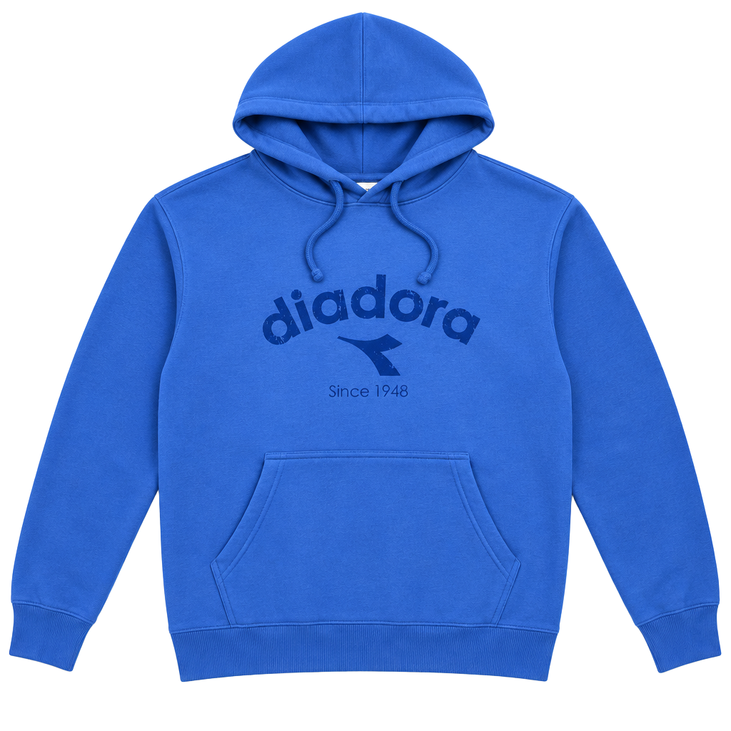 Diadora Since 1948 Pullover Hoodie Size M Blue Sweatshirt 1