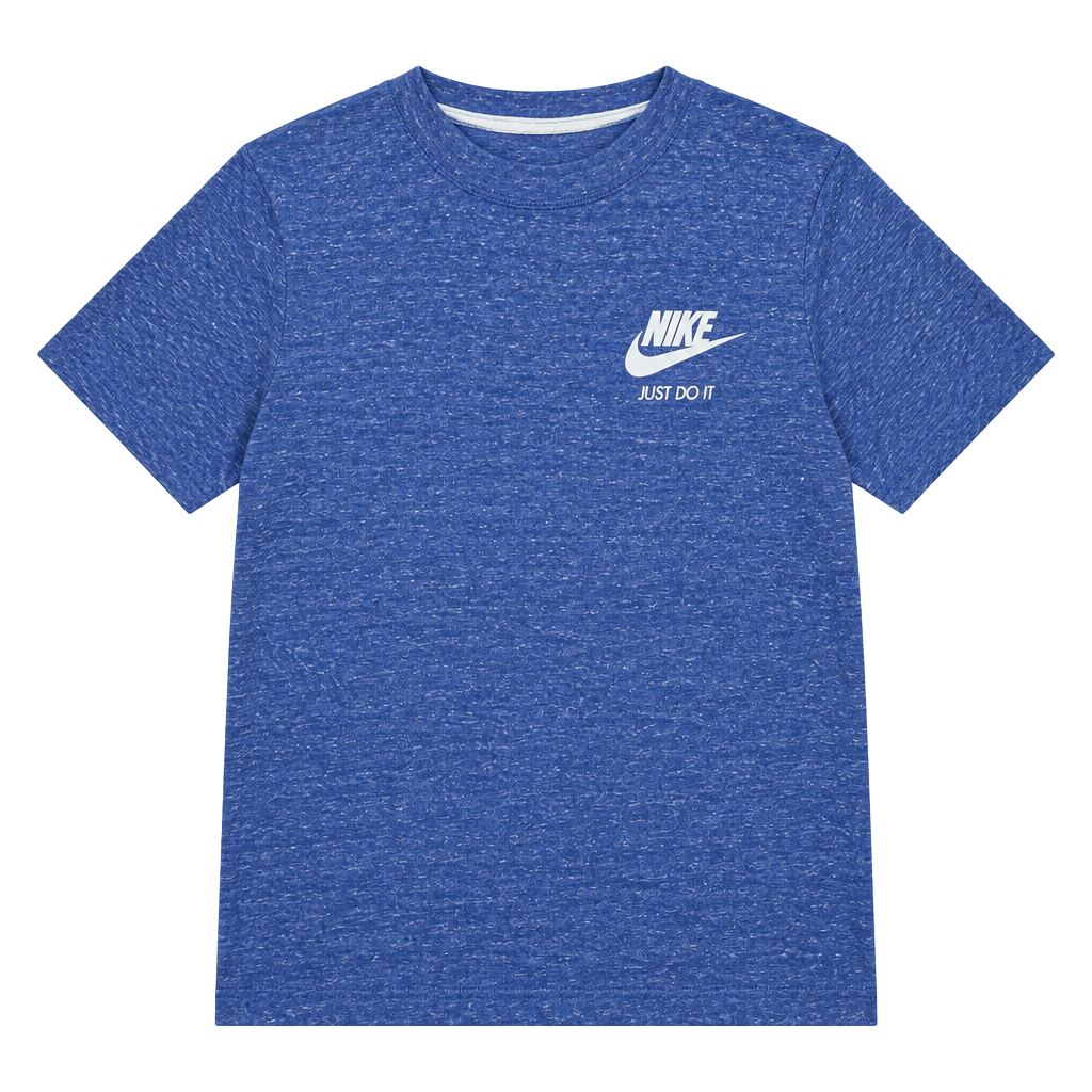 Nike Just Do It Long Sleeve Shirt Blue Heather Thermal Crewneck 1