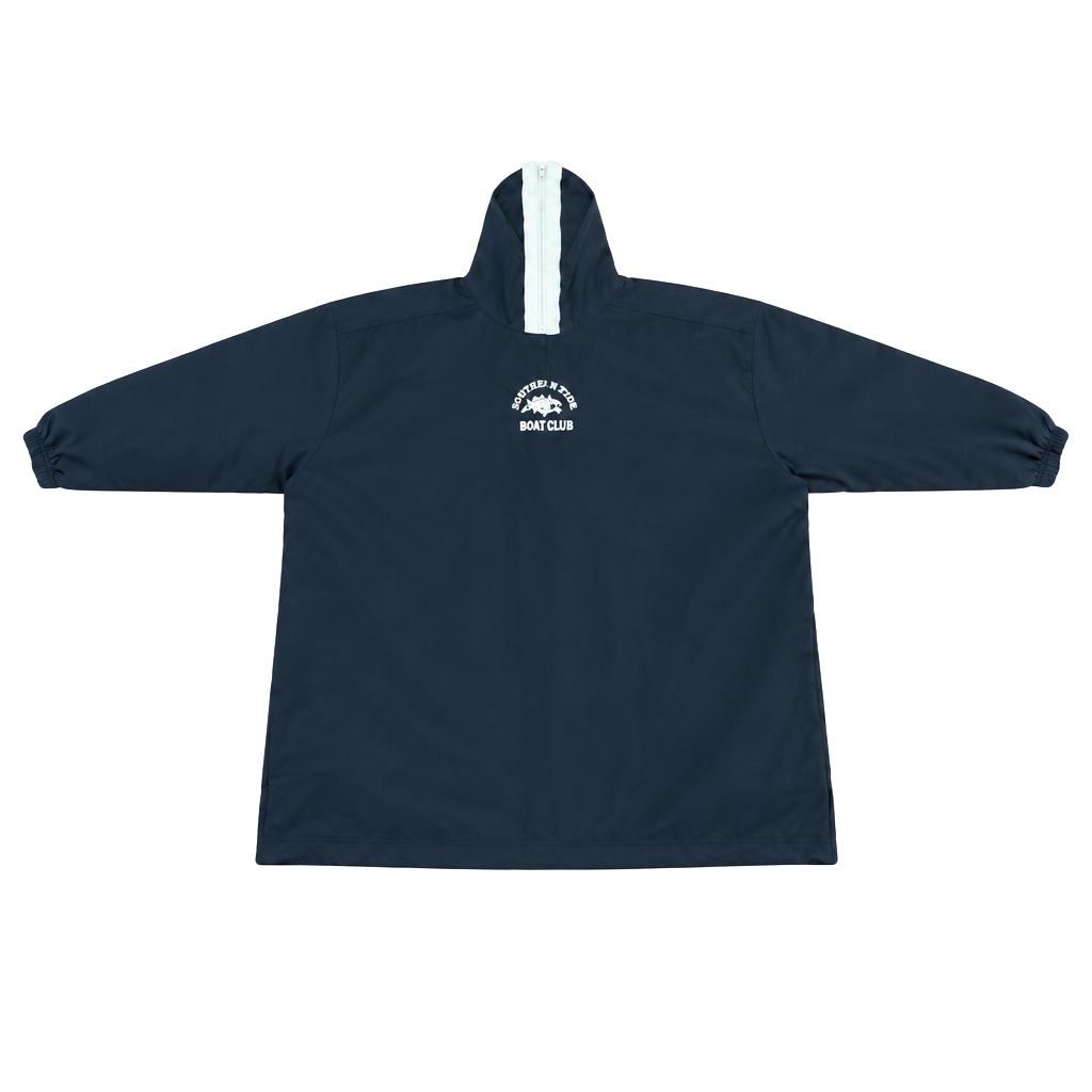 Flower Mound Soccer Hooded Sherpa Lined Parka Jacket Navy White 1