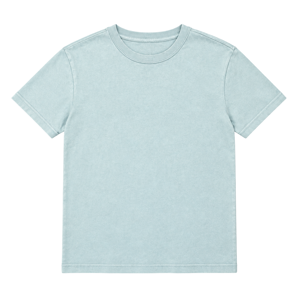 Zara T-Shirt Size S Dusty Blue Ribbed Short Sleeve Crewneck Top 1