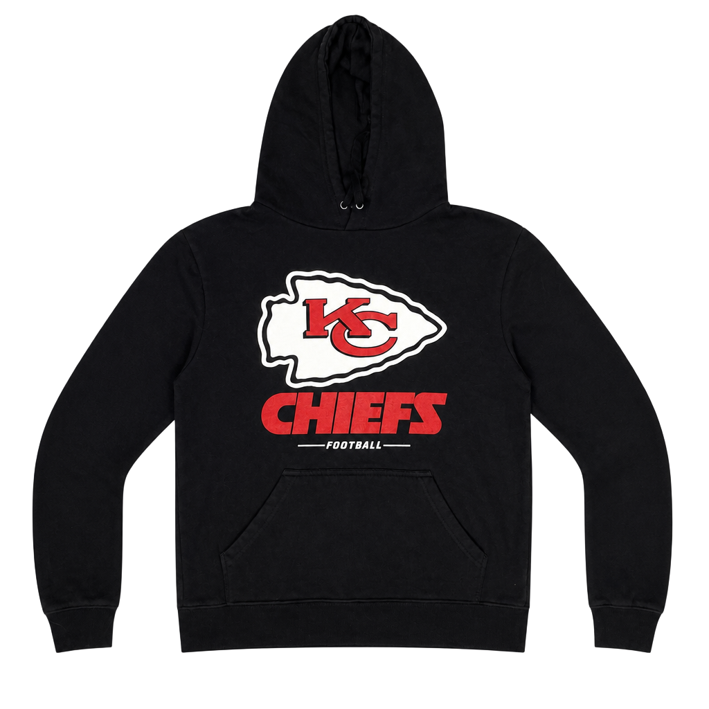 Kansas City Chiefs Hoodie NFL Fanatics Black Pullover Sweatshirt M 1