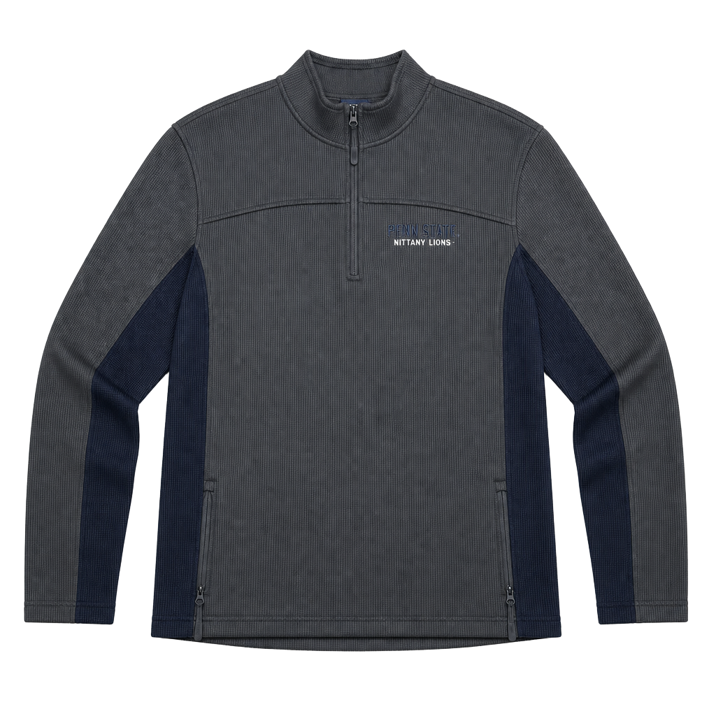 Penn State Nittany Lions Campus Heritage 1/4 Zip Pullover Mens XL Gray Navy 1