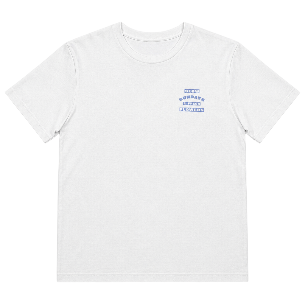 Old Navy Slow Sundays Fresh Flowers Farmers Market Graphic T-Shirt Large 1