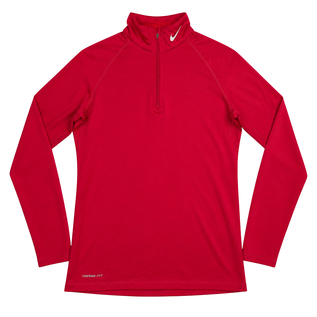 Nike Therma-FIT 1/4 Zip Pullover Red Women’s Large Athletic Running Top 1