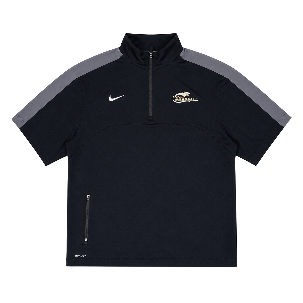 Nike Dri-FIT 1/4 Zip Pullover PNCC Baseball Black Gray Mens M 1