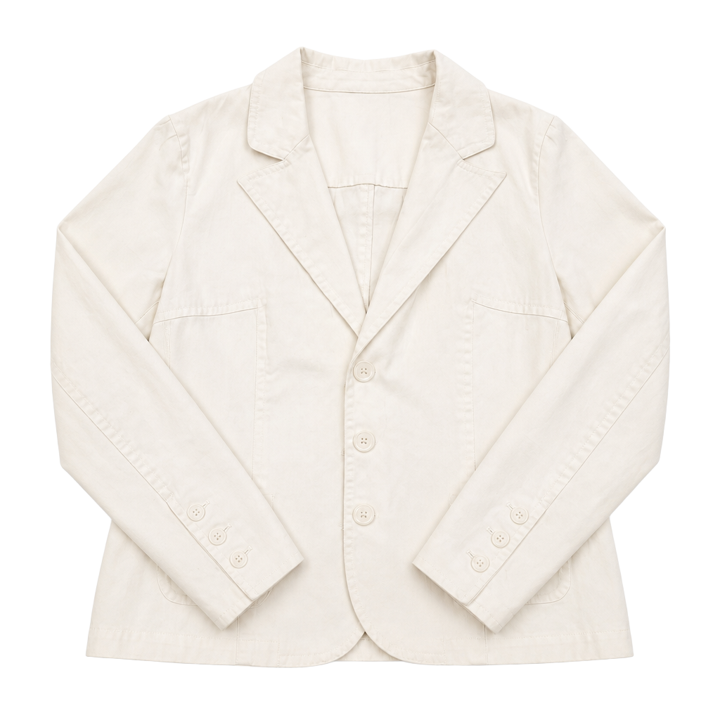 (r)elativity Women's White 100% Cotton Button-Front Blazer Jacket Size XL 1