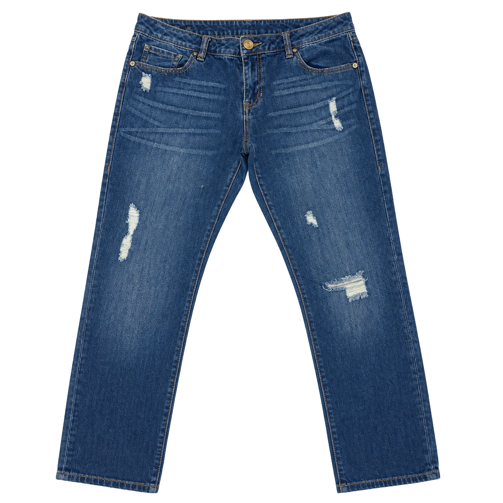 Cabi Jeans Style 3045 Slim Boyfriend Dark Wash Distressed Denim Size 8 1