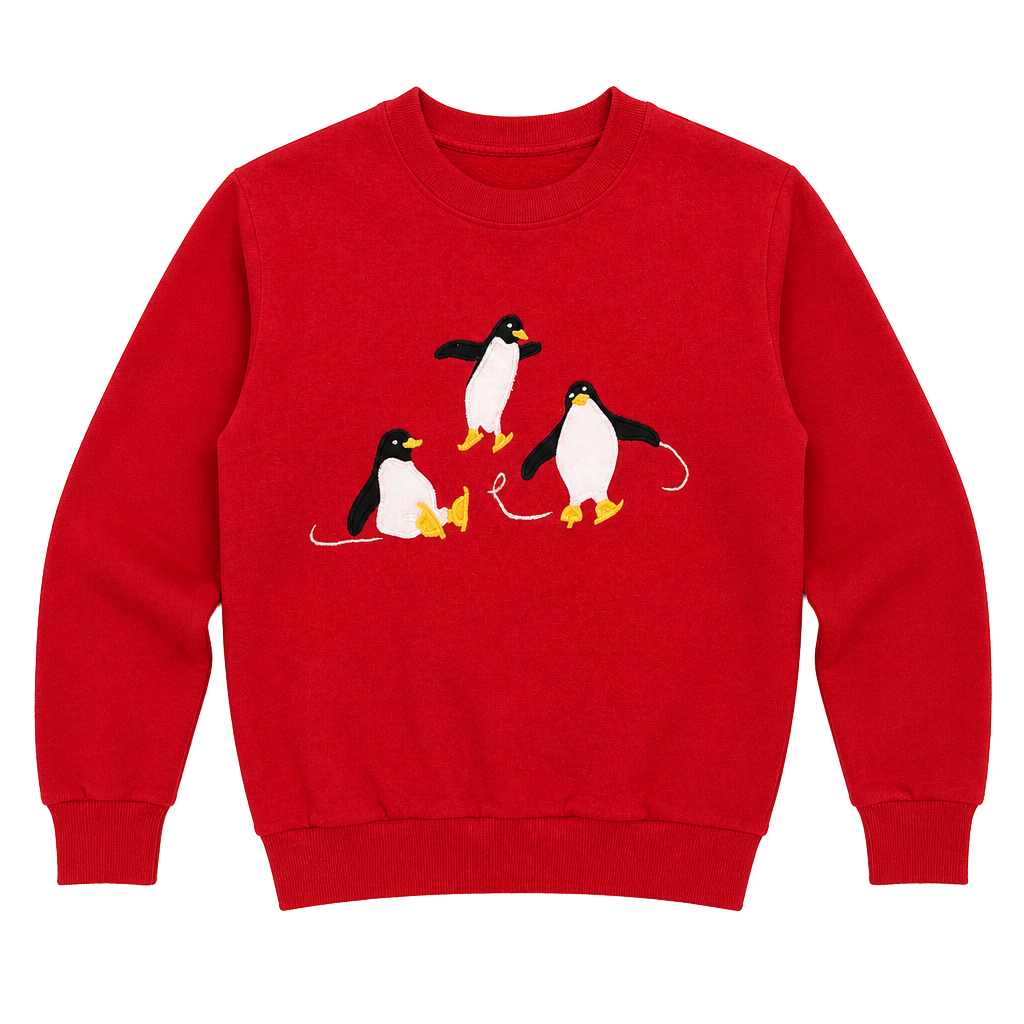 Penguin’s Playing Vintage Embroidered Sweatshirt
Youth Medium 1