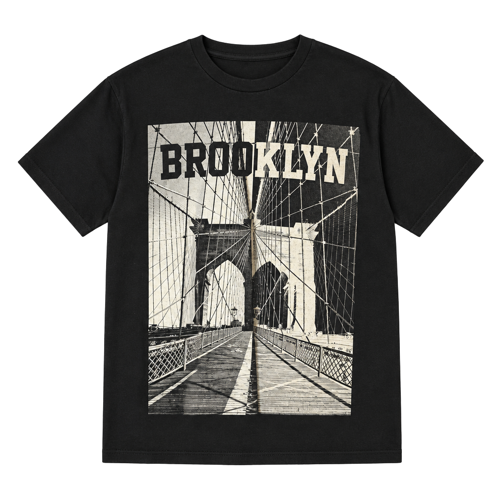 Brooklyn Bridge Graphic T-Shirt Black 1