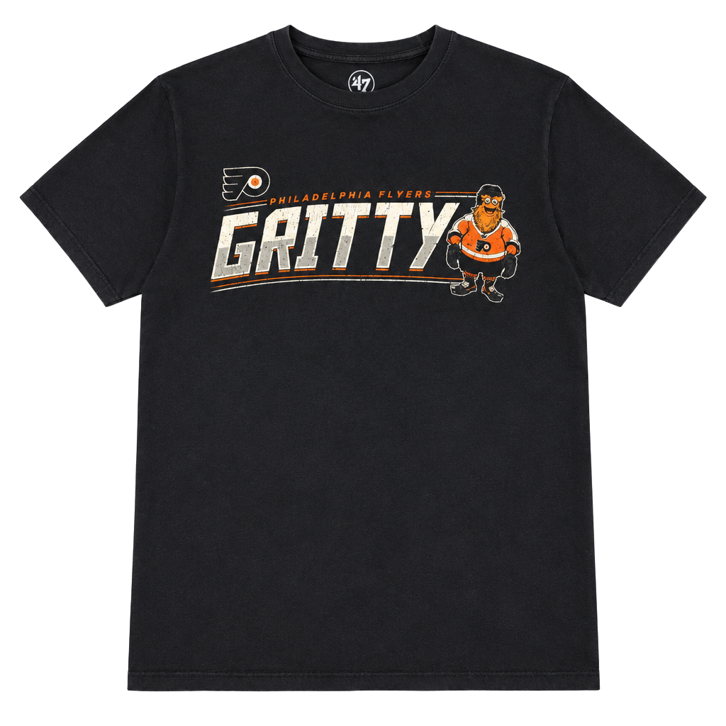 47 Brand Philadelphia Flyers Gritty Graphic T-Shirt Black 1