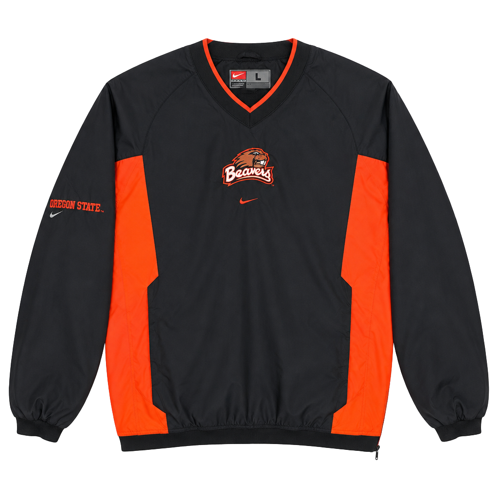 CRAZY RARE VINTAGE Oregon State Beavers Wind Breaker Pull Over Size Large 1