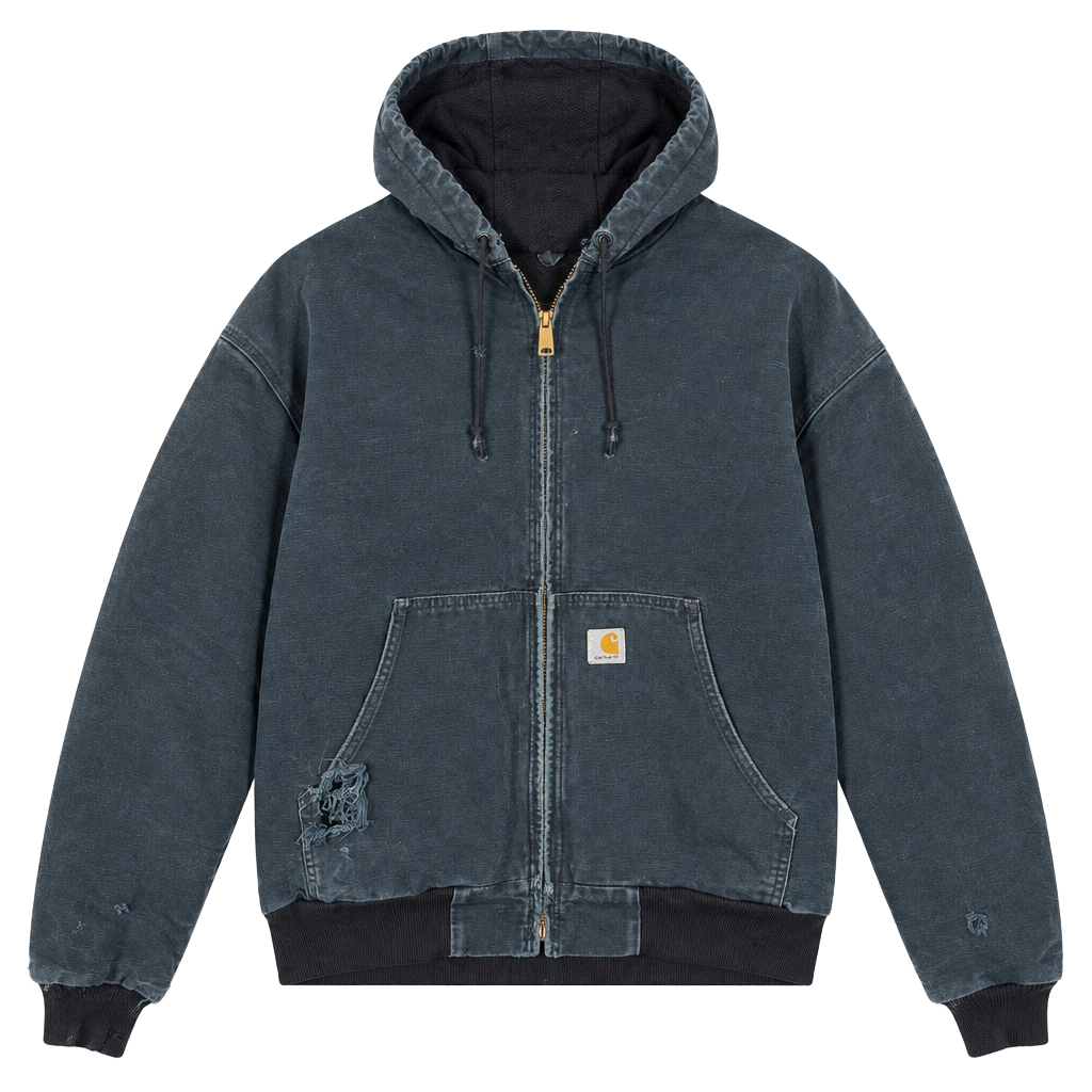 Vintage Black Carhartt Hooded Jacket 1