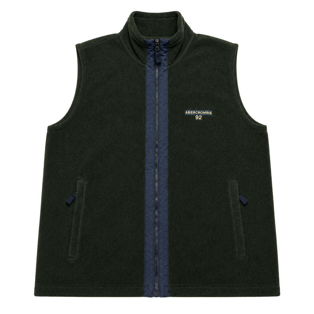Vintage Abercrombie & Fitch 92 Fleece Vest Size Large 1