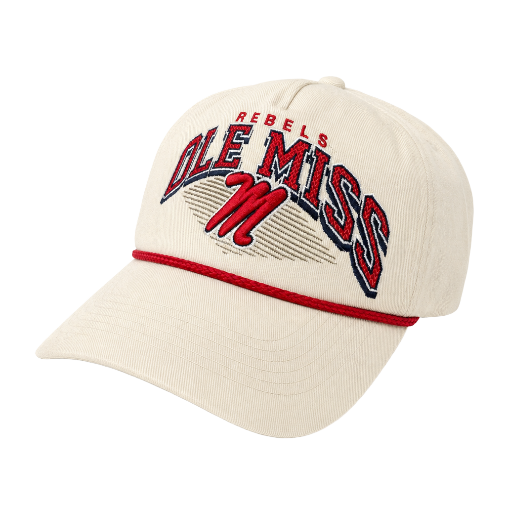 Ole Miss Rebels '47 Brand Natural Pomona Two-Tone Rope Hitch Adjustable Hat 1
