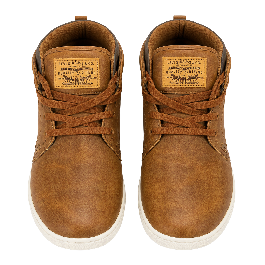 Levi's Goshen 2.0 Brown Faux Leather High Top Sneaker Boots 1