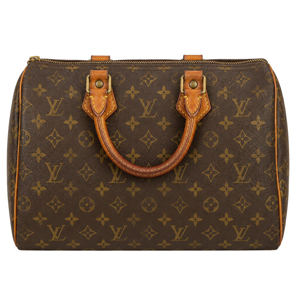 Louis Vuitton Speedy 30 Monogram Canvas Satchel Brown 1