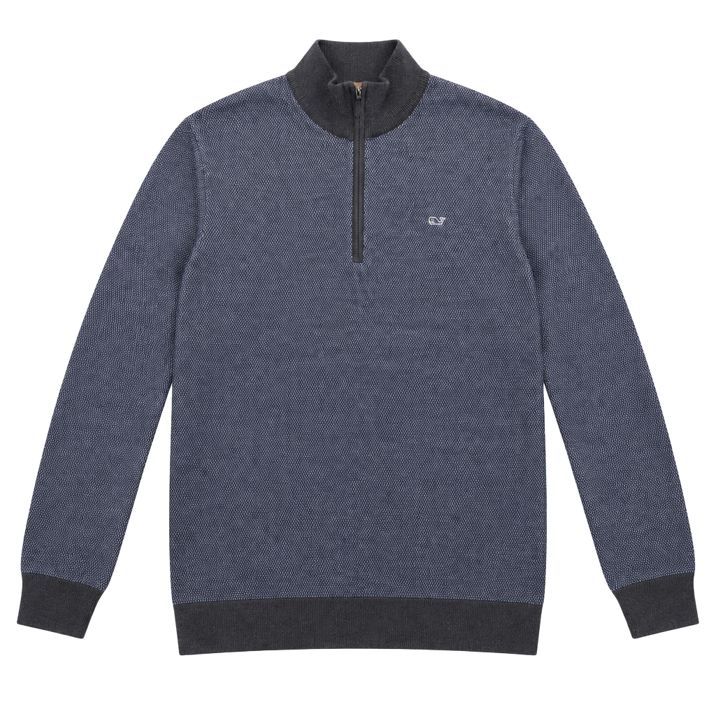 Vineyard Vines Hamilton Quarter-Zip Pullover Sweater Blue 1