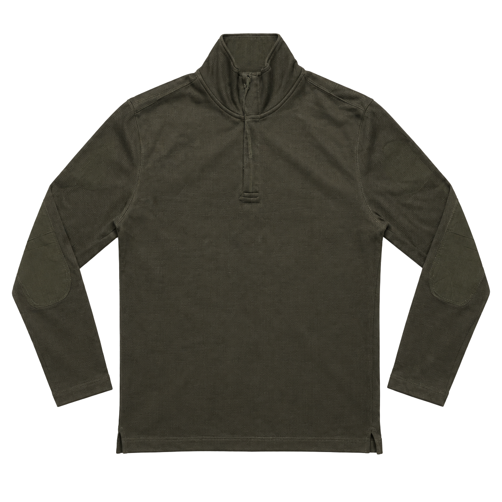Banana Republic Quarter Zip Sweater Black Cotton Elbow Patches 1