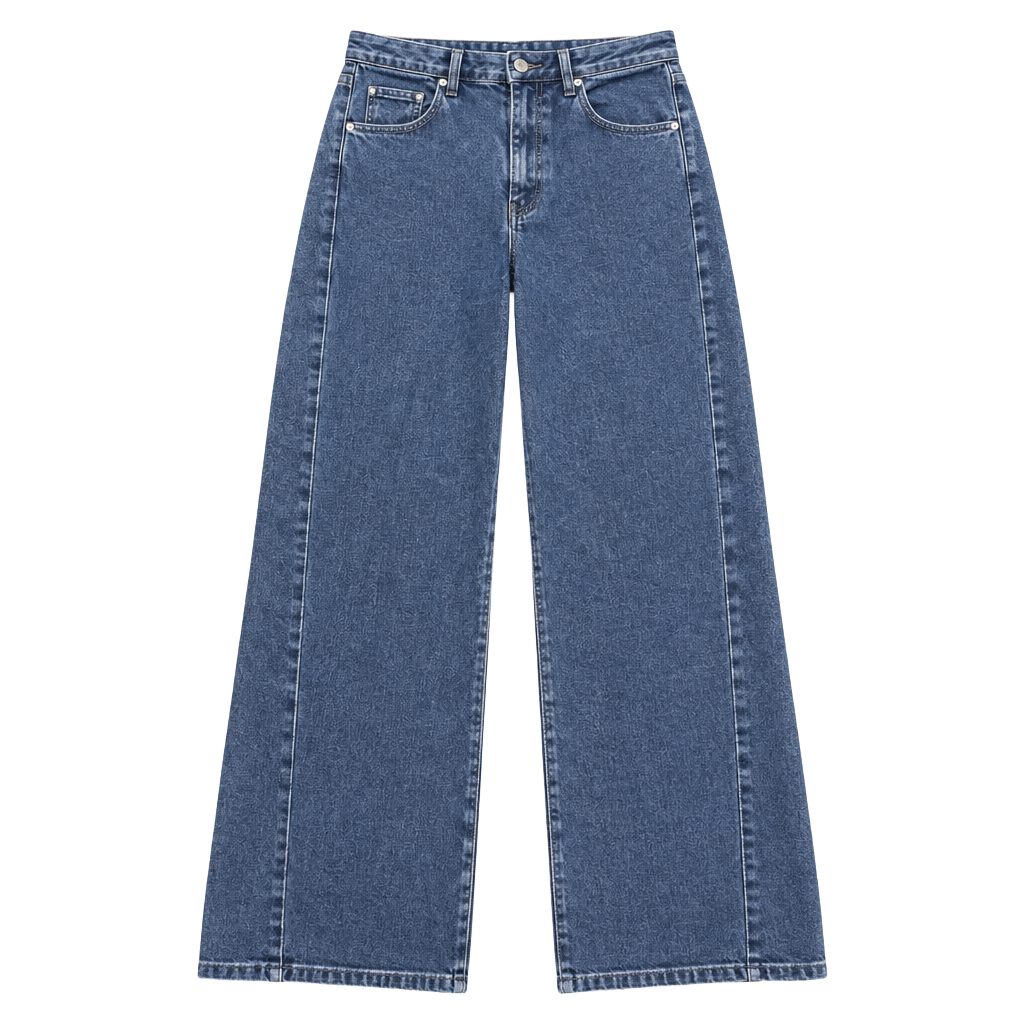 Luvamia Wide Leg Jeans Dark Blue Denim 1