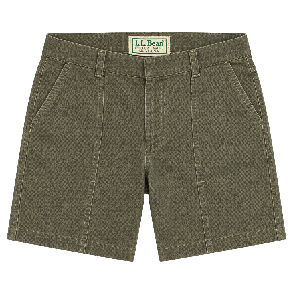 L.L. Bean Pleated Chino Pants Size 38W-29L Olive Green Cotton USA 1