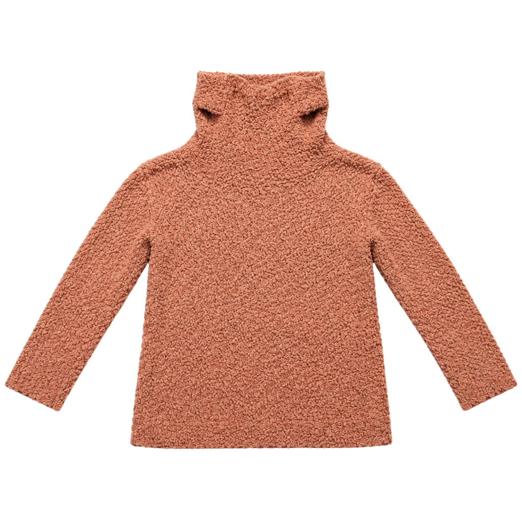 Pink Republic Popcorn Knit Turtleneck Sweater Size L Mauve 1
