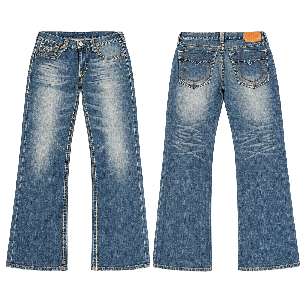 True Religion Billy Super T World Tour Bootcut Jeans – Medium Wash 1