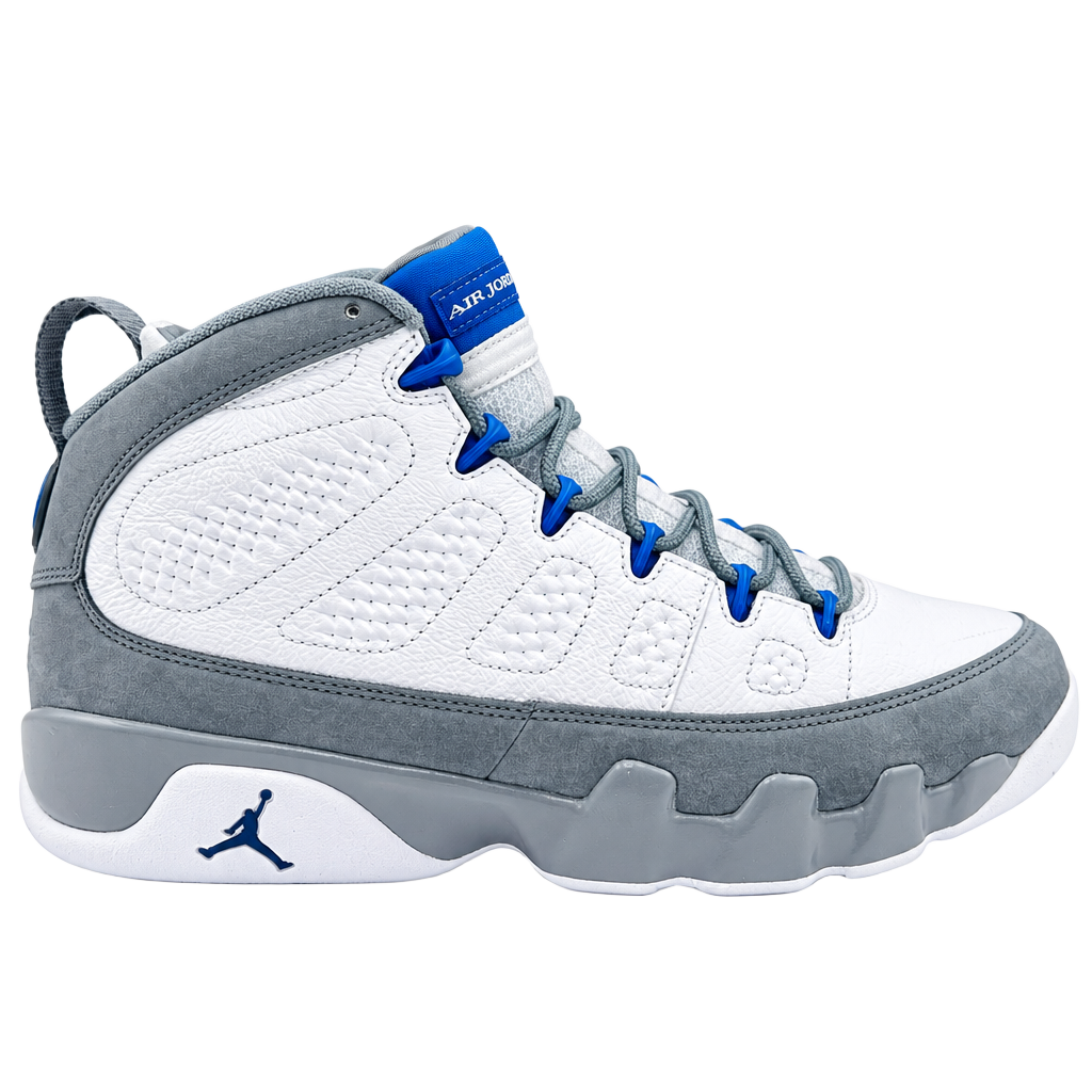 Air Jordan 9 Retro Size 11 White French Blue Flint Grey Used 1X HV4794-100 1