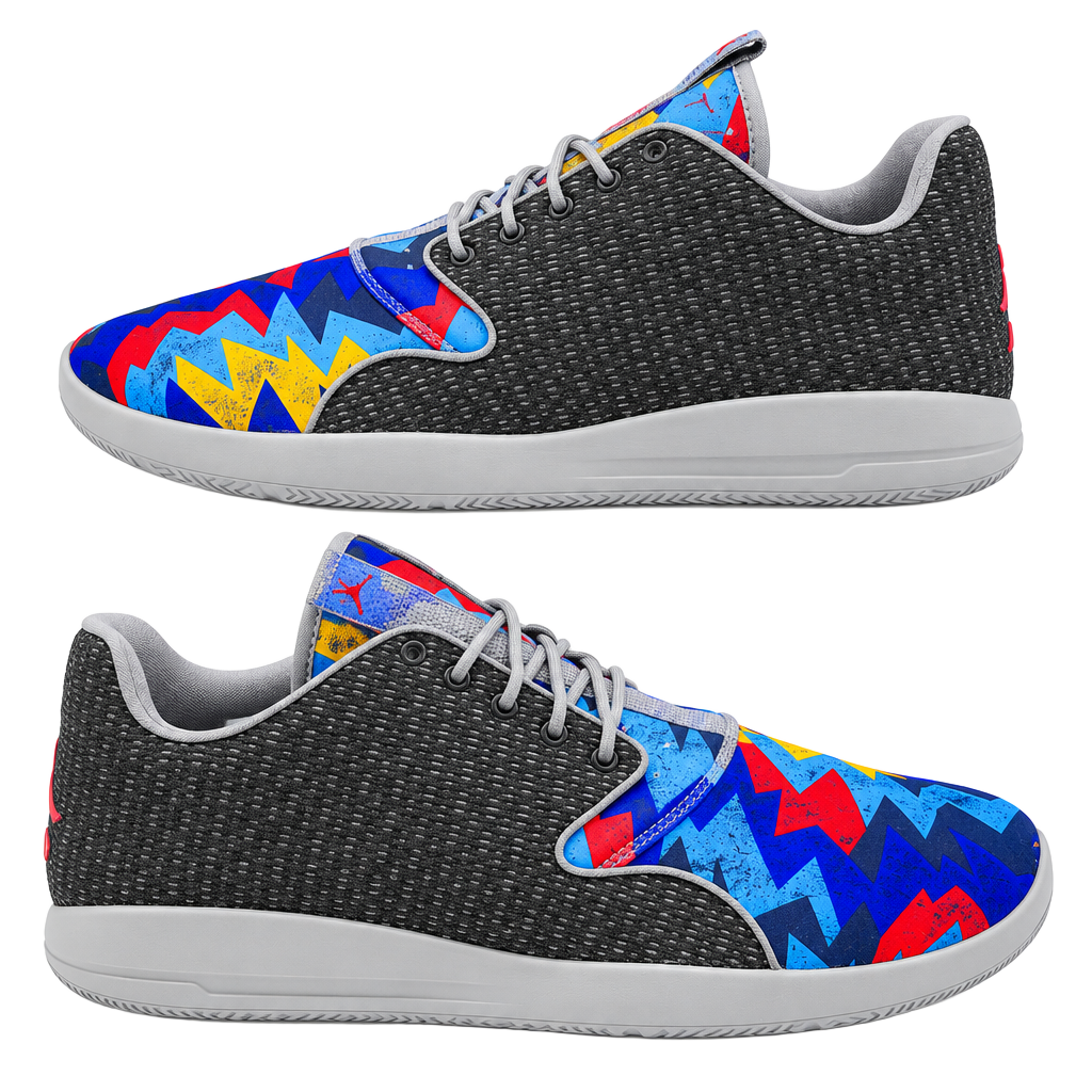 Jordan Eclipse Size 9.5 Black University Red Dark Grey Zig Zag 724010-035 New! 1