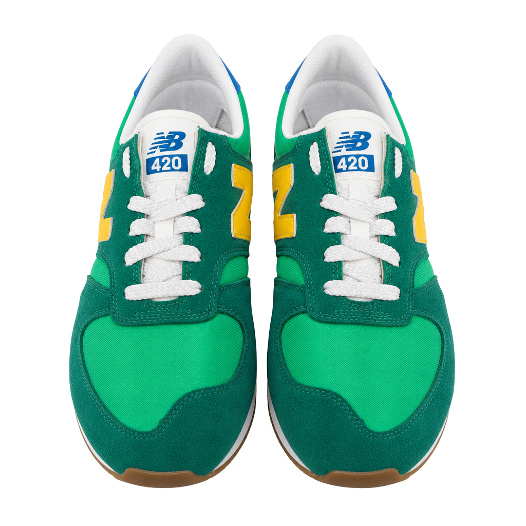New Balance 420 Men's Lifestyle Sneakers – Green/Yellow, Size 11.5 1