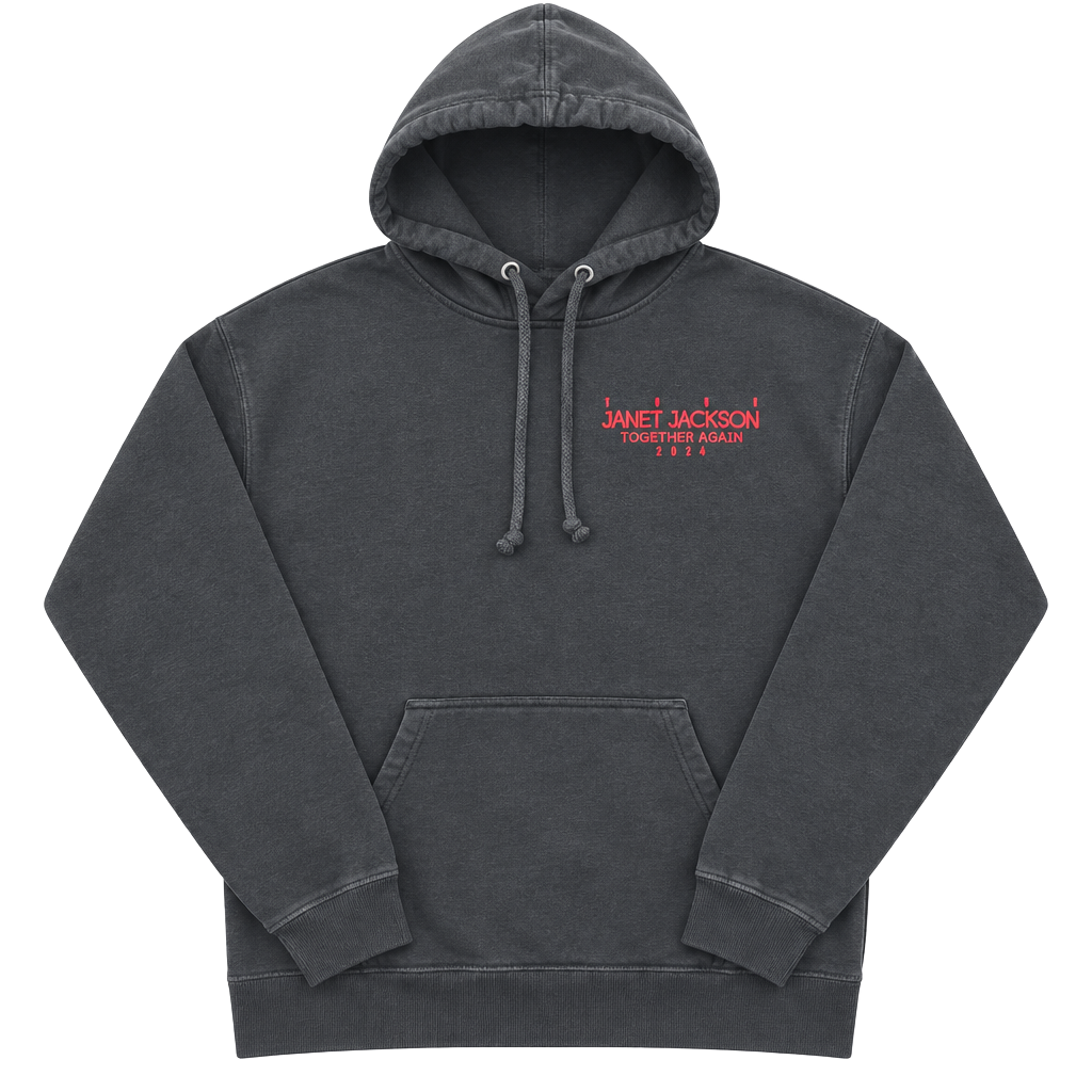 Janet Jackson Together Again Tour 2024 Hoodie Size L Black Concert Merch 1