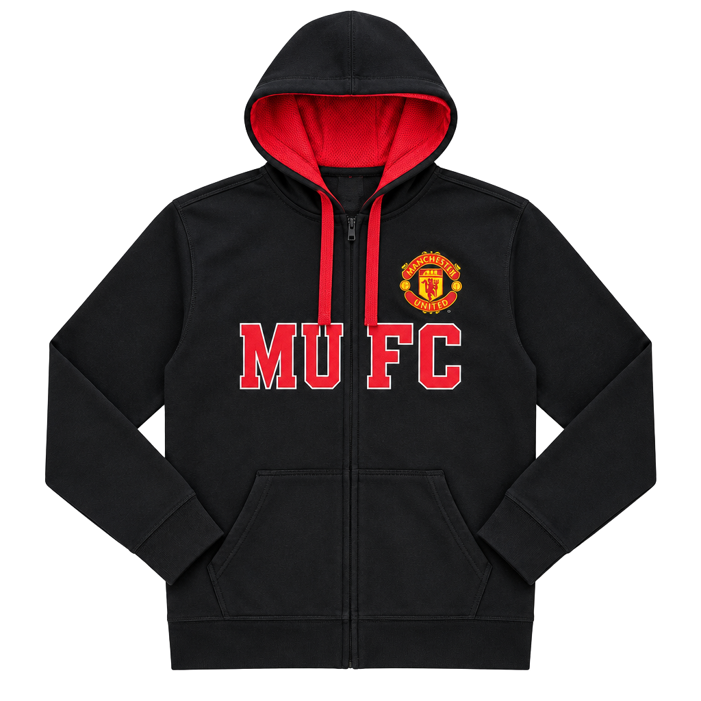 Manchester United Licensed Mufc Full Zip Hoodie Size M 1