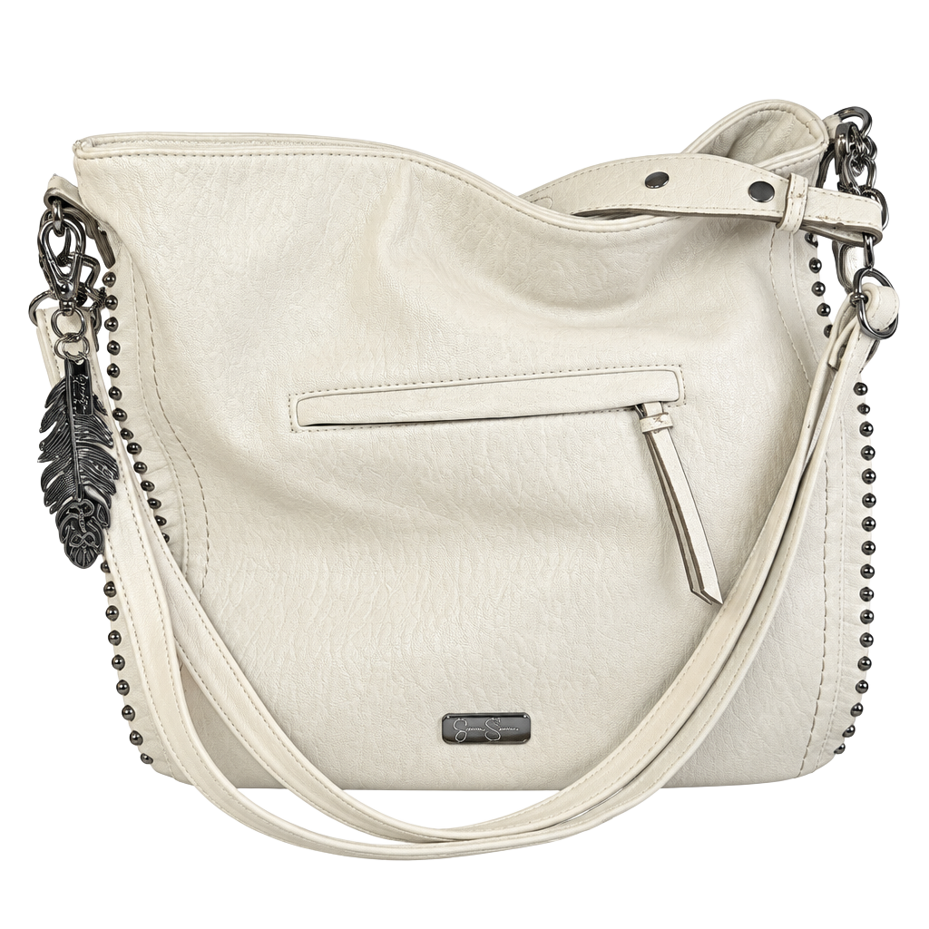 Jessica Simpson Studded Shoulder Bag Grey 1