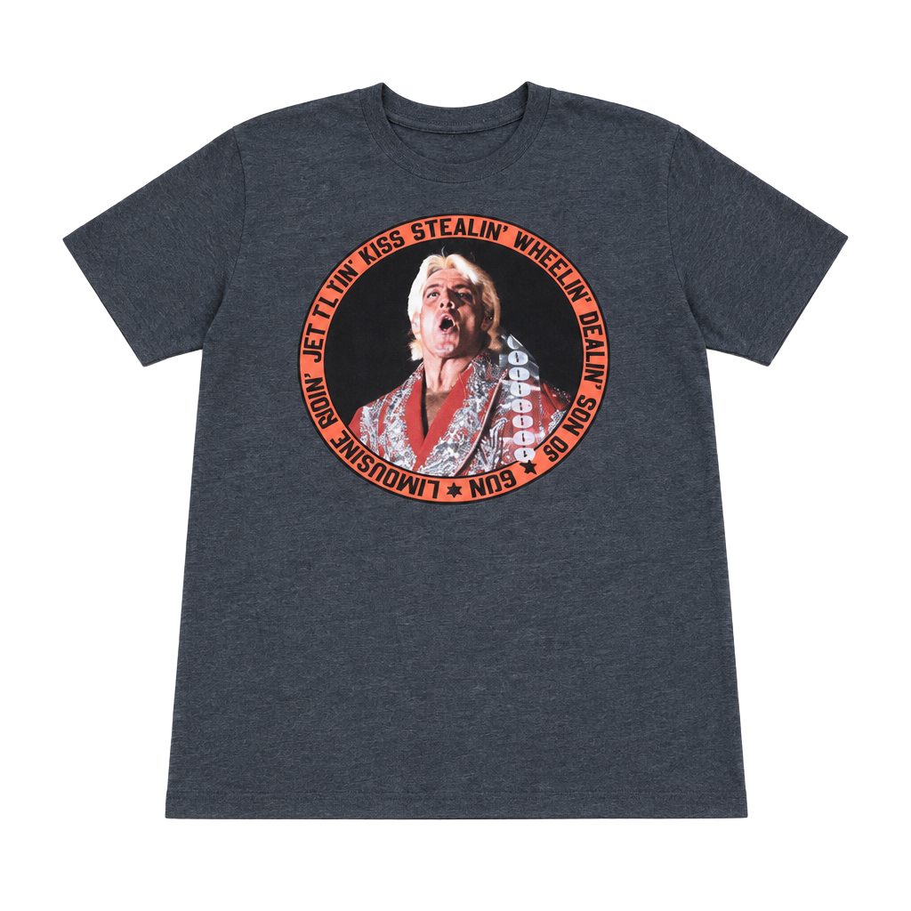 WWE Ric Flair T-Shirt Charcoal Gray Graphic Tee 1