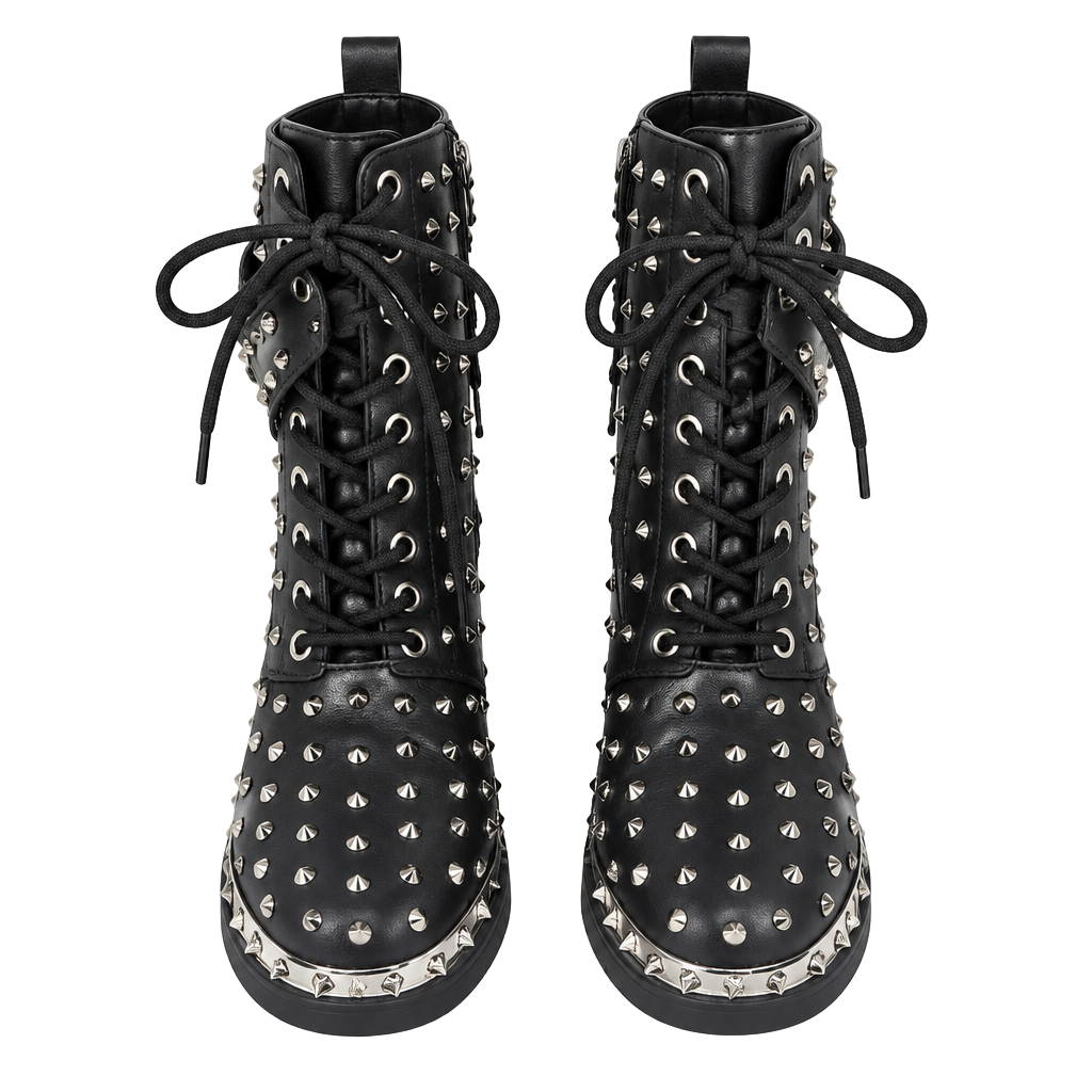 Gianni Bini 9M Spike ankle boots , gothic , biker style
1