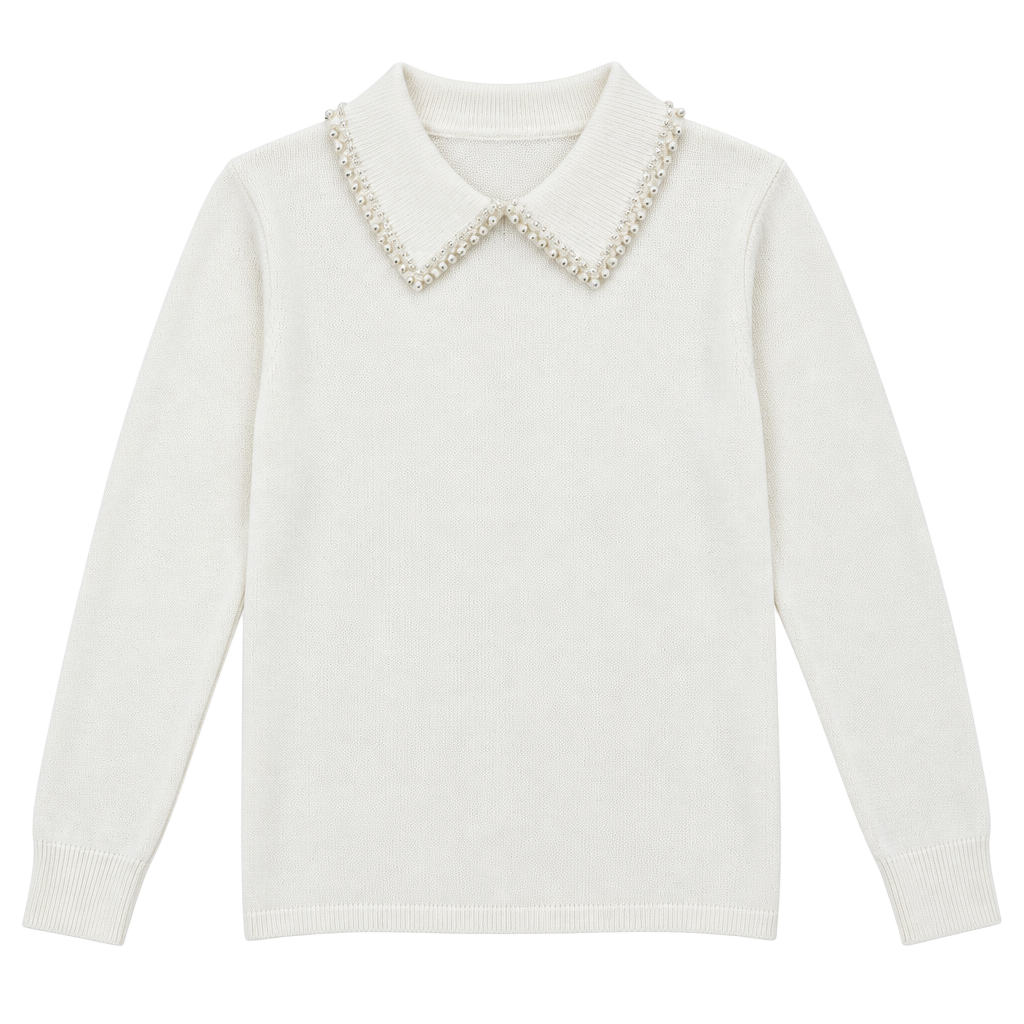 H&M Couette, Preppy Aesthetic Sweater Dress with Pearl Collar Versatile 1