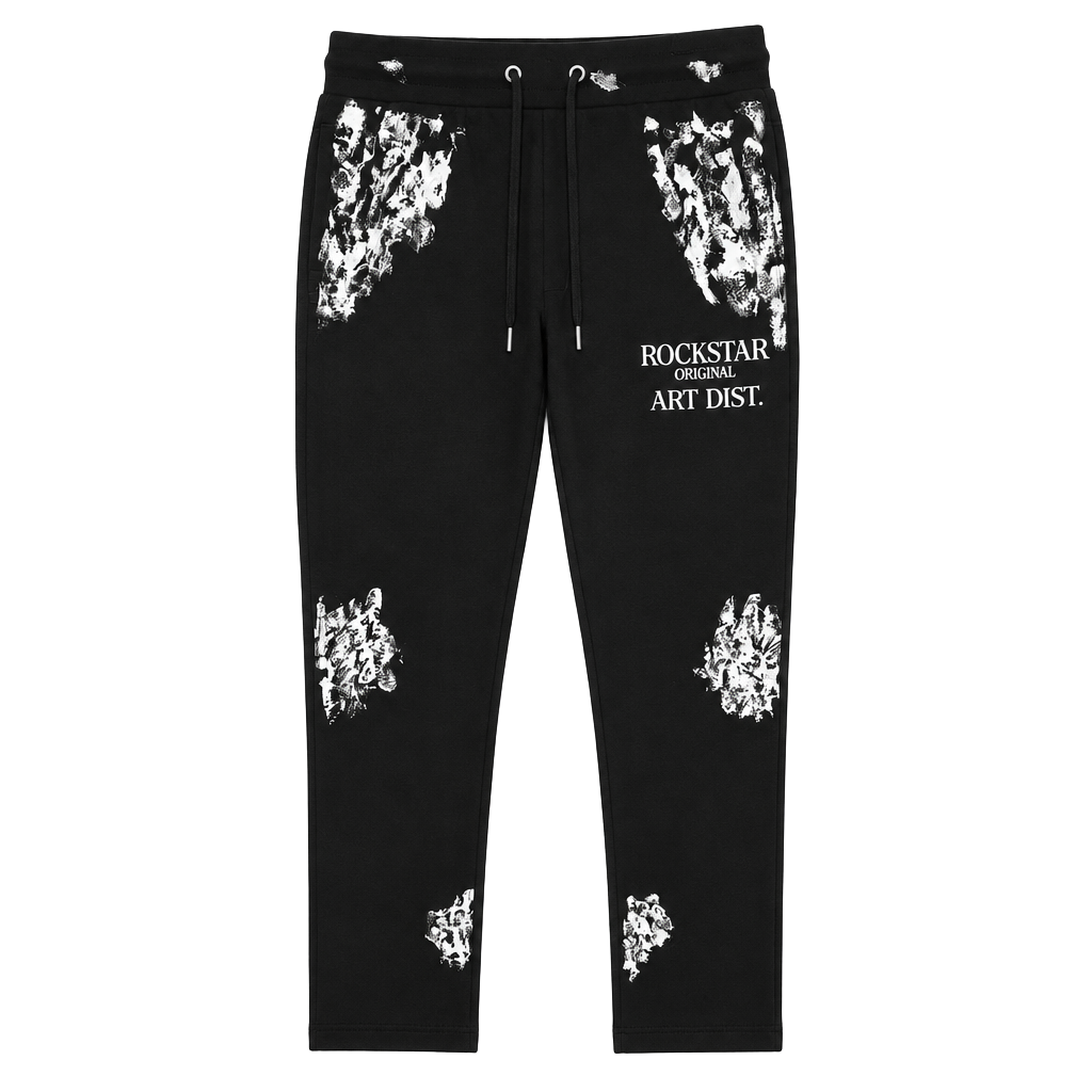 Rockstar Original Filip Stacked Sweatpants Size L Black Art Dist Streetwear, Y2K 1