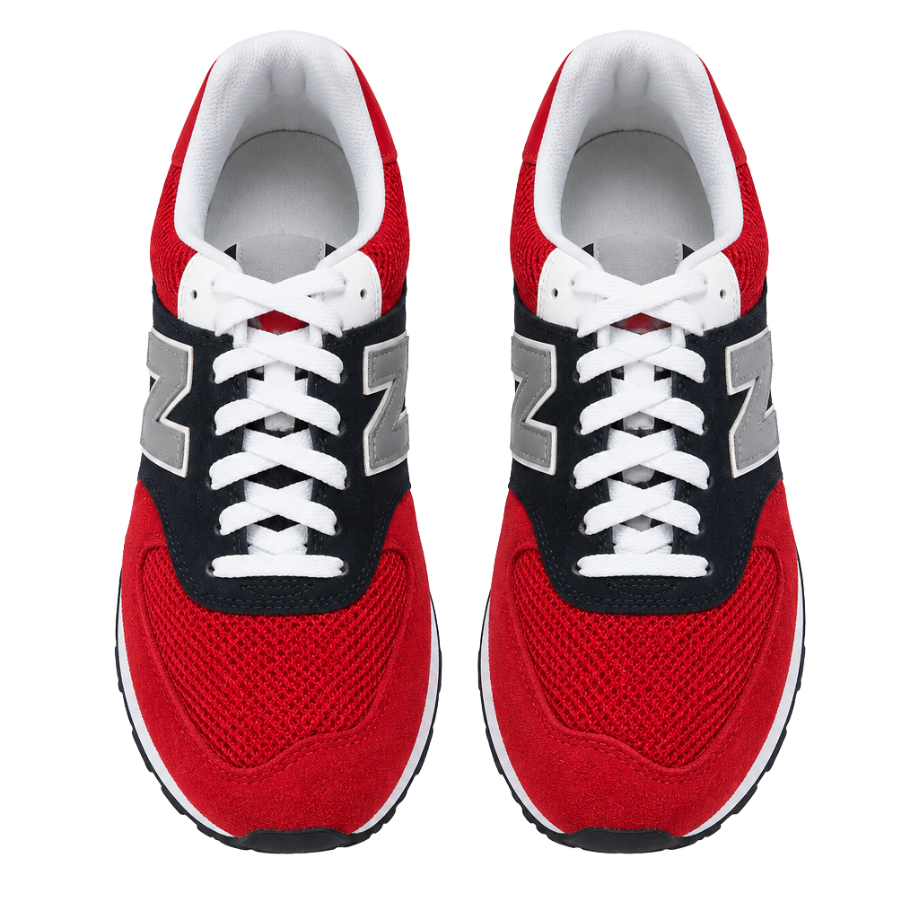 New Balance Men's ML574SRF Classic Running Shoe Red Silver Size 9 Navy / S1 1
