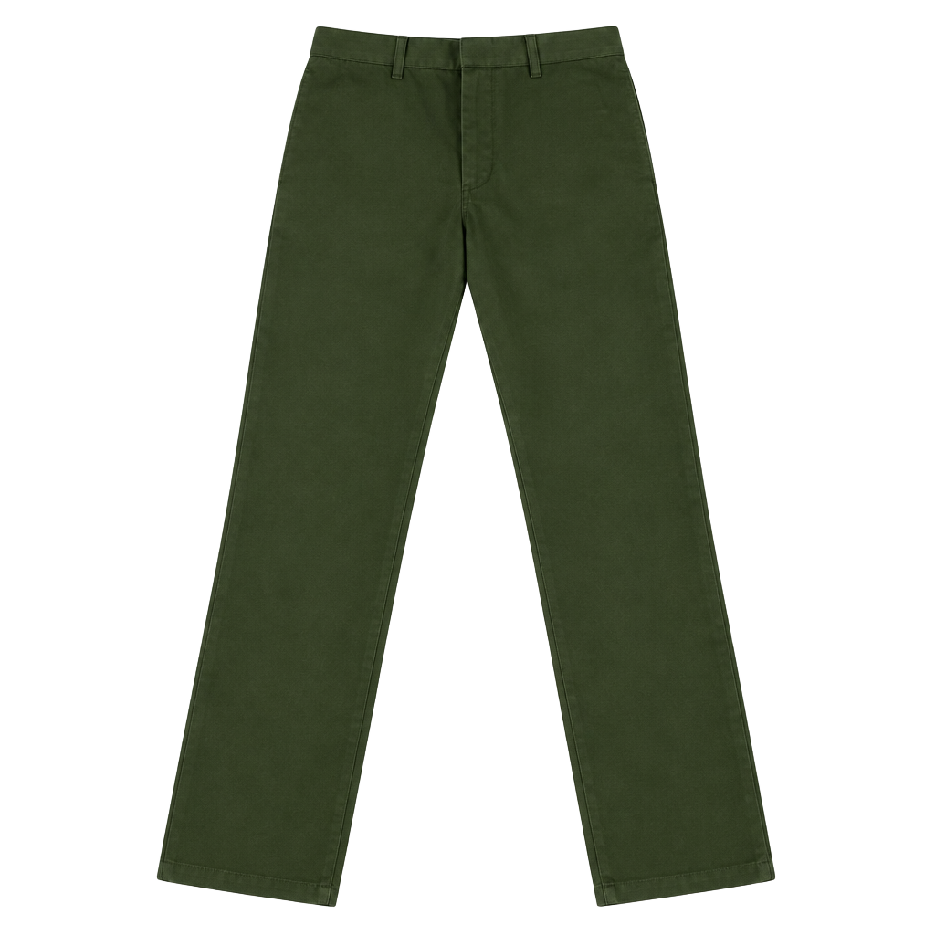 Percival Utility Trousers Khaki Twill Size 30 Olive Green Chino Pants 1