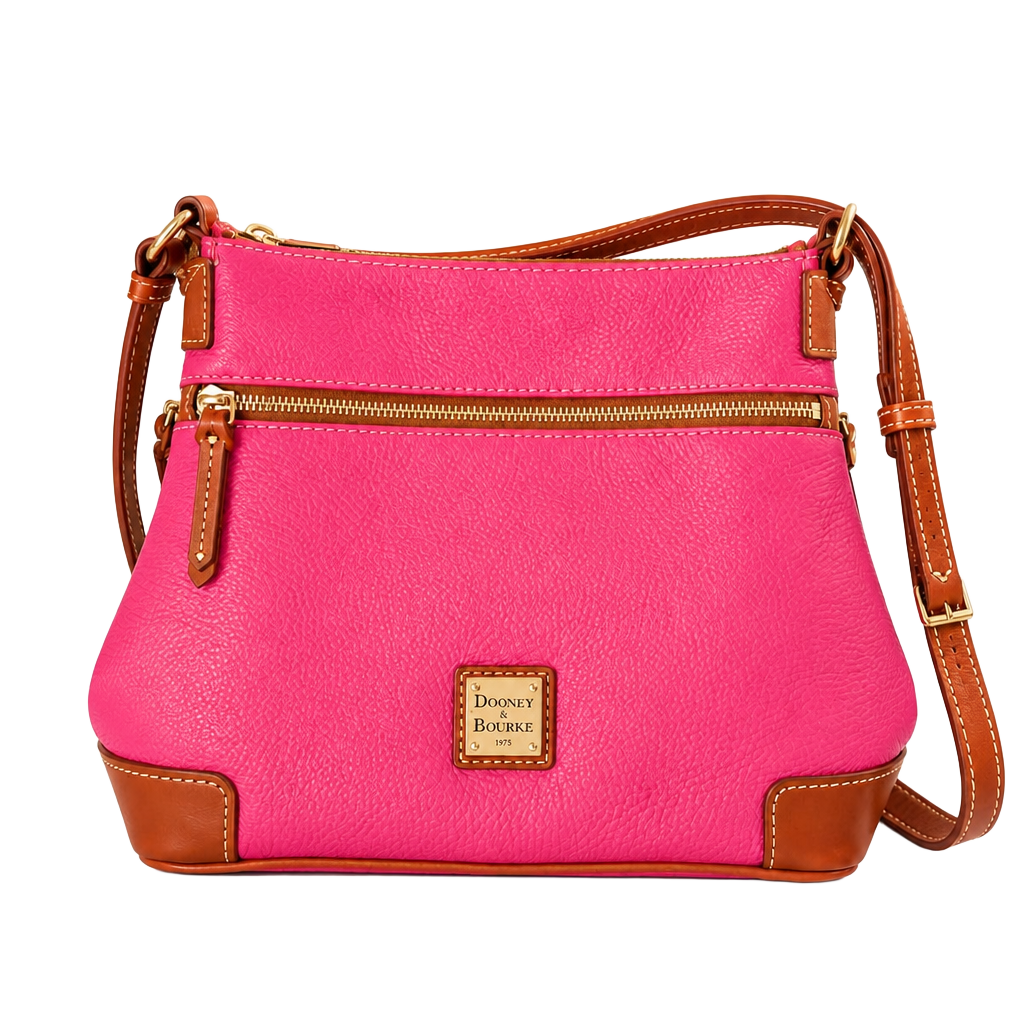 Dooney & Bourke Pebble Grain Leather Crossbody Bag in Pink 1