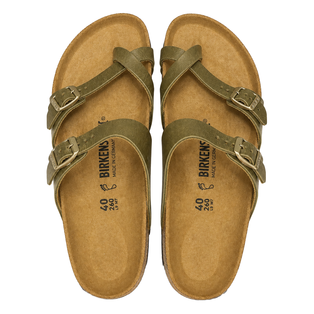 Birkenstock Franca Olive Green Oiled Leather Sandals Size 40 1