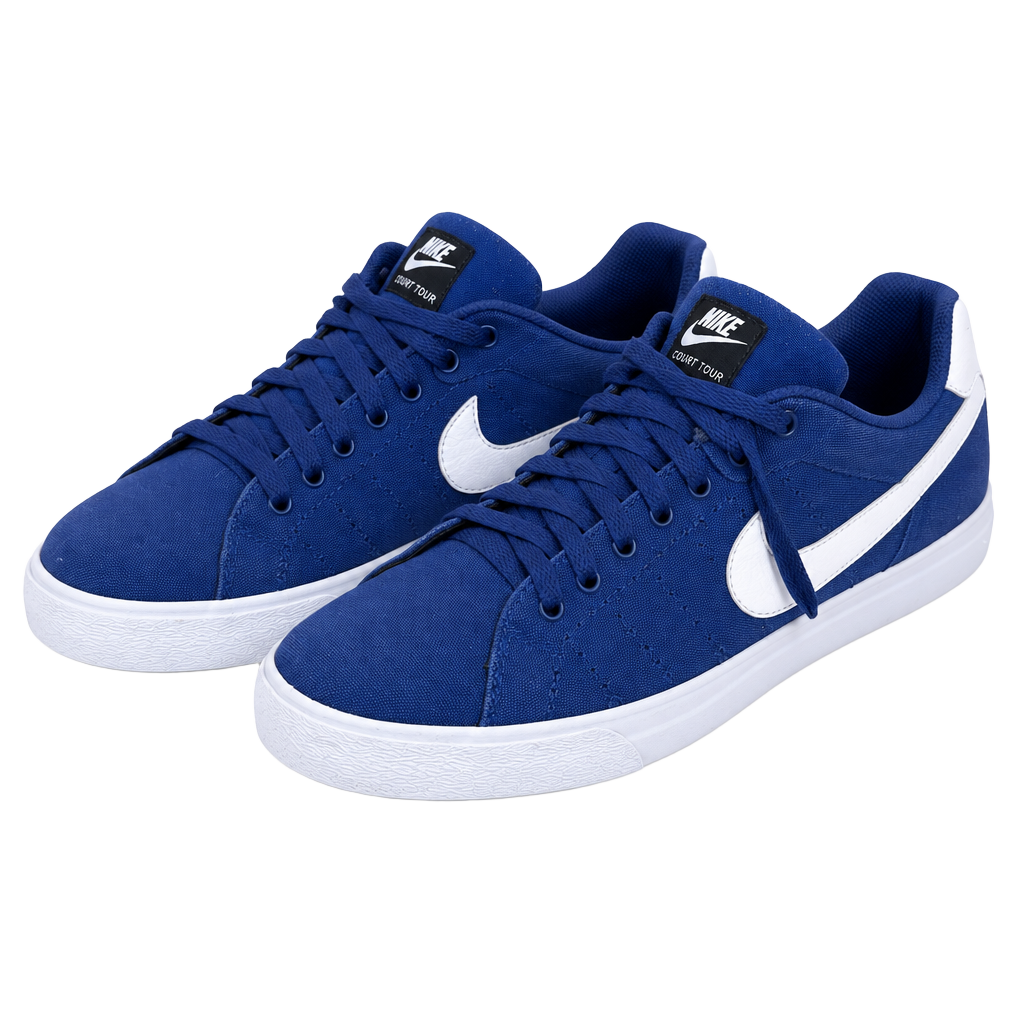 Nike Court Royale Size 11.5 Blue Canvas White Sneakers 1