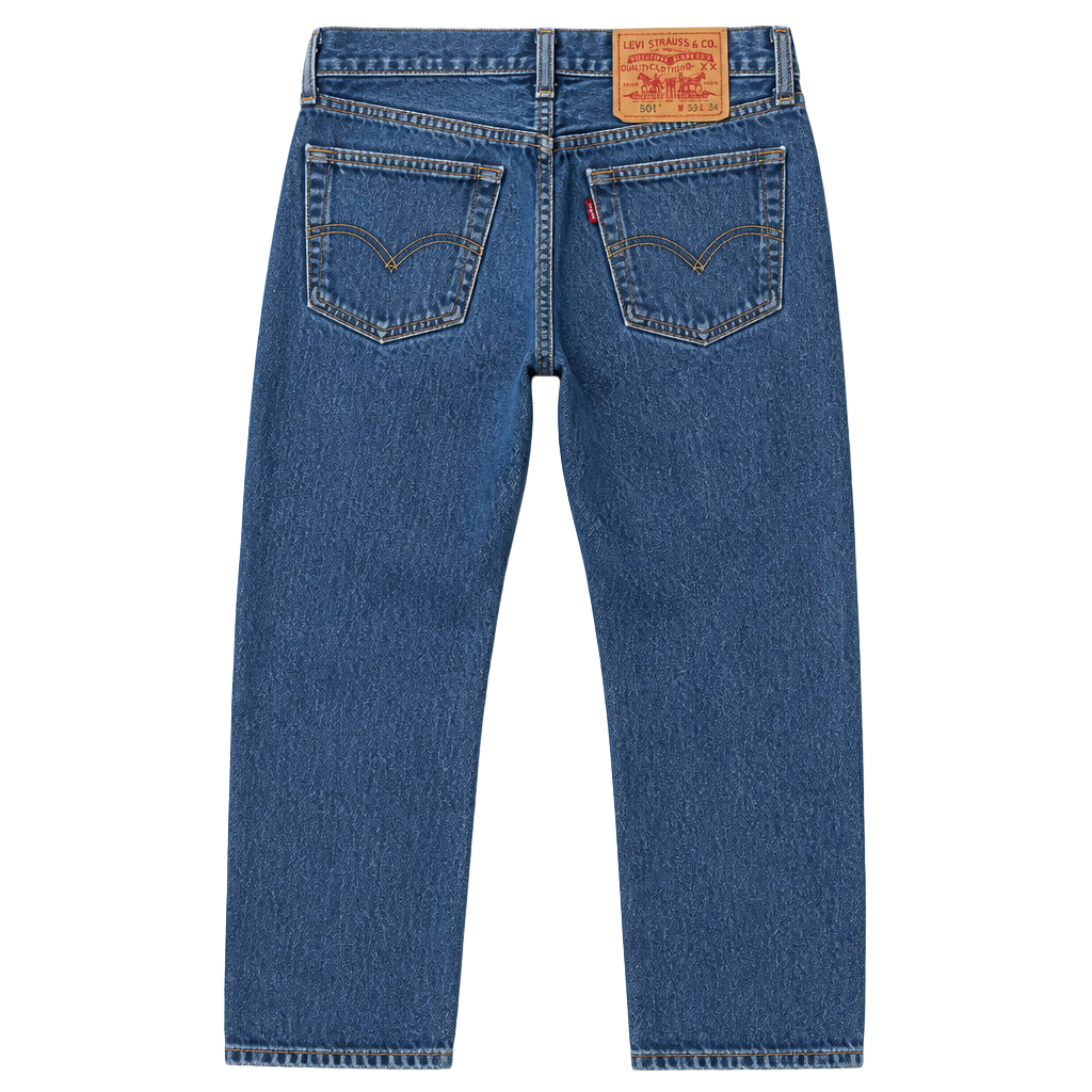 Levi's 501 Jeans Size W33 L34 Blue Denim Button Fly 1