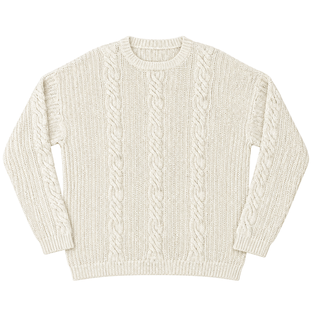 Royalsilk Silk Cotton Blend Knit Pull Over Cream Sweater Womens Sz XL 1