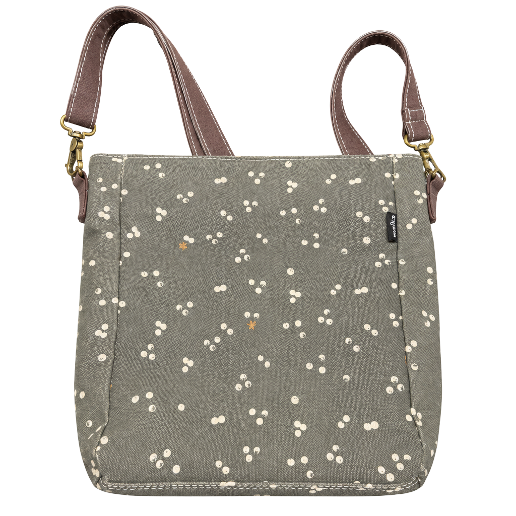 Maika Crossbody Bag Nochi Grey White Print Canvas 1