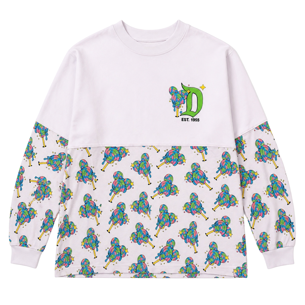 Disneyland Resort Mickey Lollipop Spirit Jersey Long Sleeve Shirt White 1