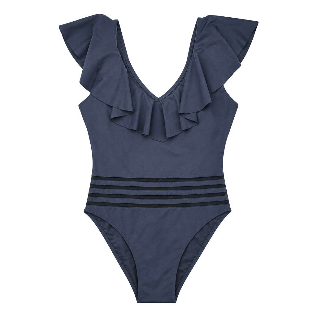 DACI Black Ruffle One-Piece Swimsuit-size 18W 1
